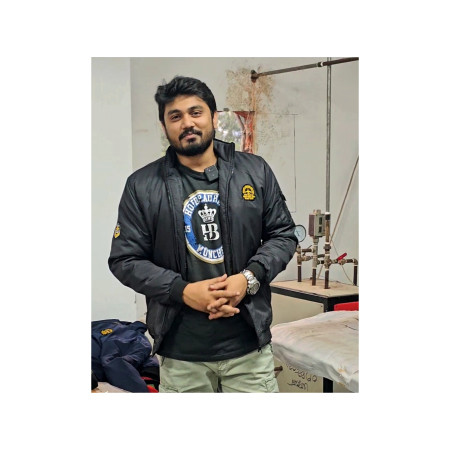 Winter high neck padding jacket micro - Logo - Black