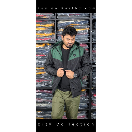 Premium Hoodie Jacket - Bottle Green