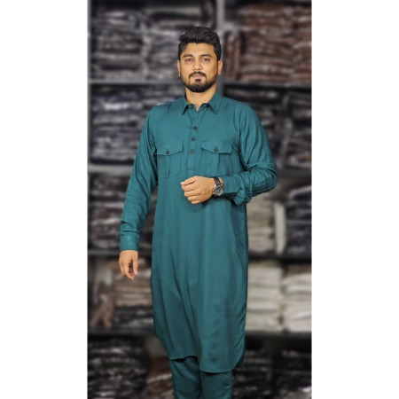 Cotton Kabli Set- (পেট্রোল  colour)